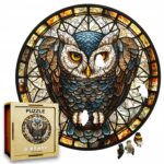 Puzzle Drewniane Sowa 150 el. Układanka dla Dorosłych Premium Zwierzęta v.2