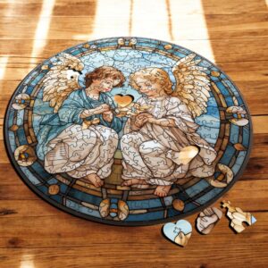 Puzzle Drewniane Aniołki 208 el. Układanka dla Dorosłych Katolickiev.8