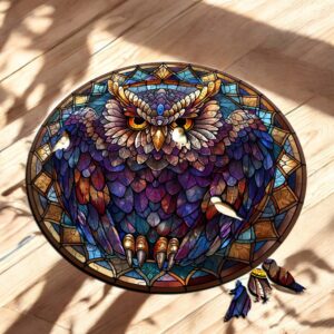 Puzzle Drewniane Sowa 150 el. Układanka dla Dorosłych Premium Zwierzęta v.5