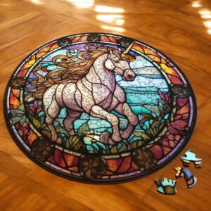 Puzzle Drewniane Jednorożec 217 el. Układanka dla Dorosłych Premium v.15