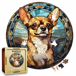 Puzzle Drewniane Pies 217 el. Układanka dla Dorosłych Premium Zwierzęta v10