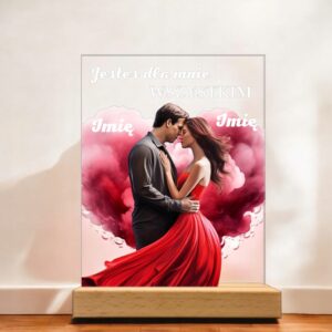 Akrylowa Statuetka na Walentynki Dla Par Miłość na Prezent v.3