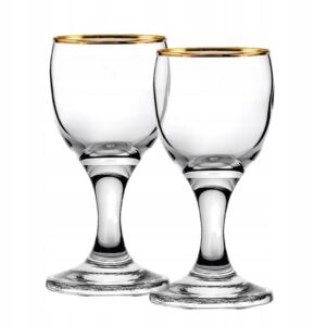 Kieliszki Pozłacane Złote 15ml na Ślub Wesele 2 szt
