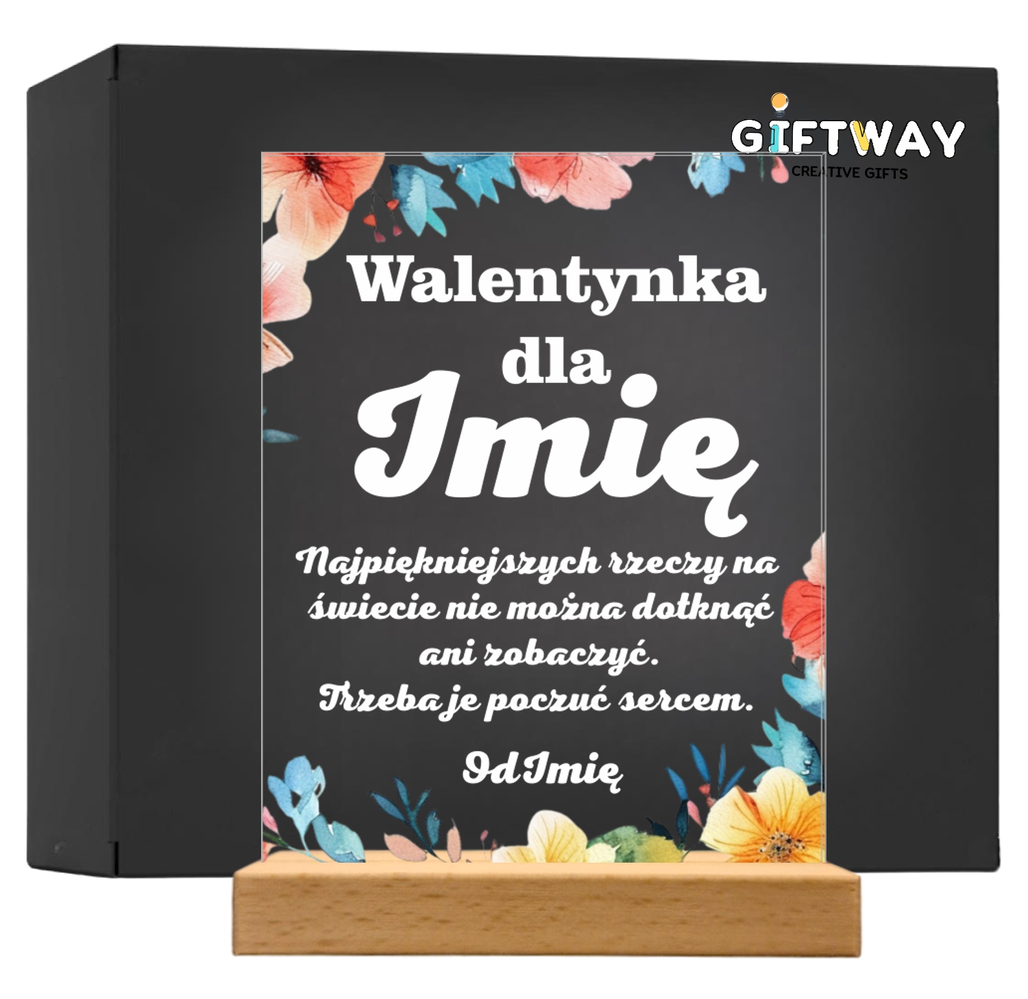 Akrylowa Statuetka na Walentynki Miłość Personalizowana na Prezent Kwiaty Akrylowa Statuetka na Walentynki Miłość Personalizowana na Prezent Kwiaty