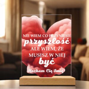 Akrylowa Statuetka Walentynki Dla Par Miłość Personalizowana na Prezent v.4