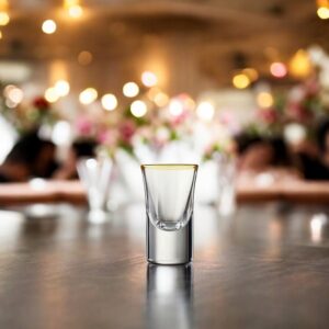 Kieliszki Oszukane POZŁACANE ZŁOTE 15ml na Ślub Wesele 2 szt