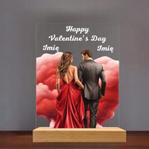 Akrylowa Statuetka Walentynki Dla Par Miłość Personalizowana na Prezent v.2