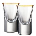 Kieliszki Oszukane POZŁACANE ZŁOTE 15ml na Ślub Wesele 2 szt