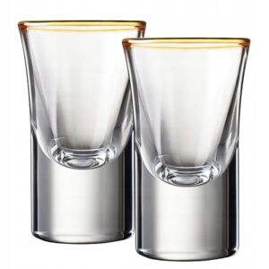 Kieliszki Oszukane POZŁACANE ZŁOTE 15ml na Ślub Wesele 2 szt