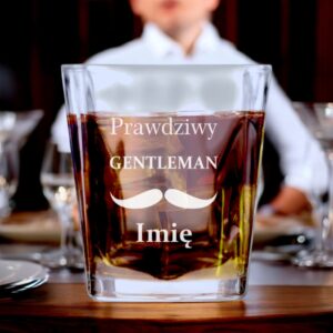 Szklanka do Whisky Soku z Grawerem Prawdziwy Gentleman na Prezent