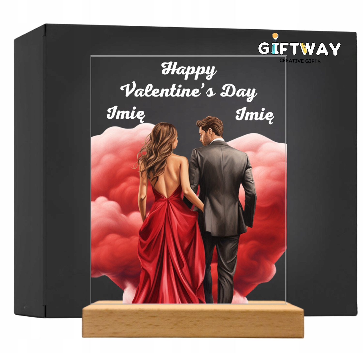 Akrylowa Statuetka Walentynki Dla Par Miłość Personalizowana na Prezent v.2 Akrylowa Statuetka Walentynki Dla Par Miłość Personalizowana na Prezent v.2