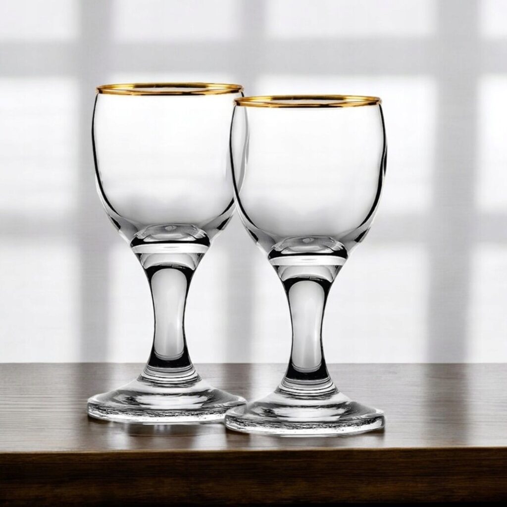 Kieliszki Pozłacane Złote 15ml na Ślub Wesele 2 szt