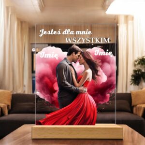 Akrylowa Statuetka na Walentynki Dla Par Miłość na Prezent v.3