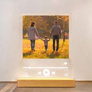 Akrylowa Statuetka Spotify Piosenka ze Zdjęciem Personalizowana na Prezent