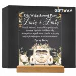 Akrylowa Statuetka z Okazji Ślubu Para Młoda Personalizowana na Prezent v.3