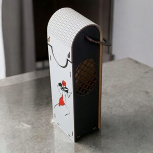 Skrzynka na Wino Alkohol na Urodziny Wesele Ślub na Prezent - Taniec