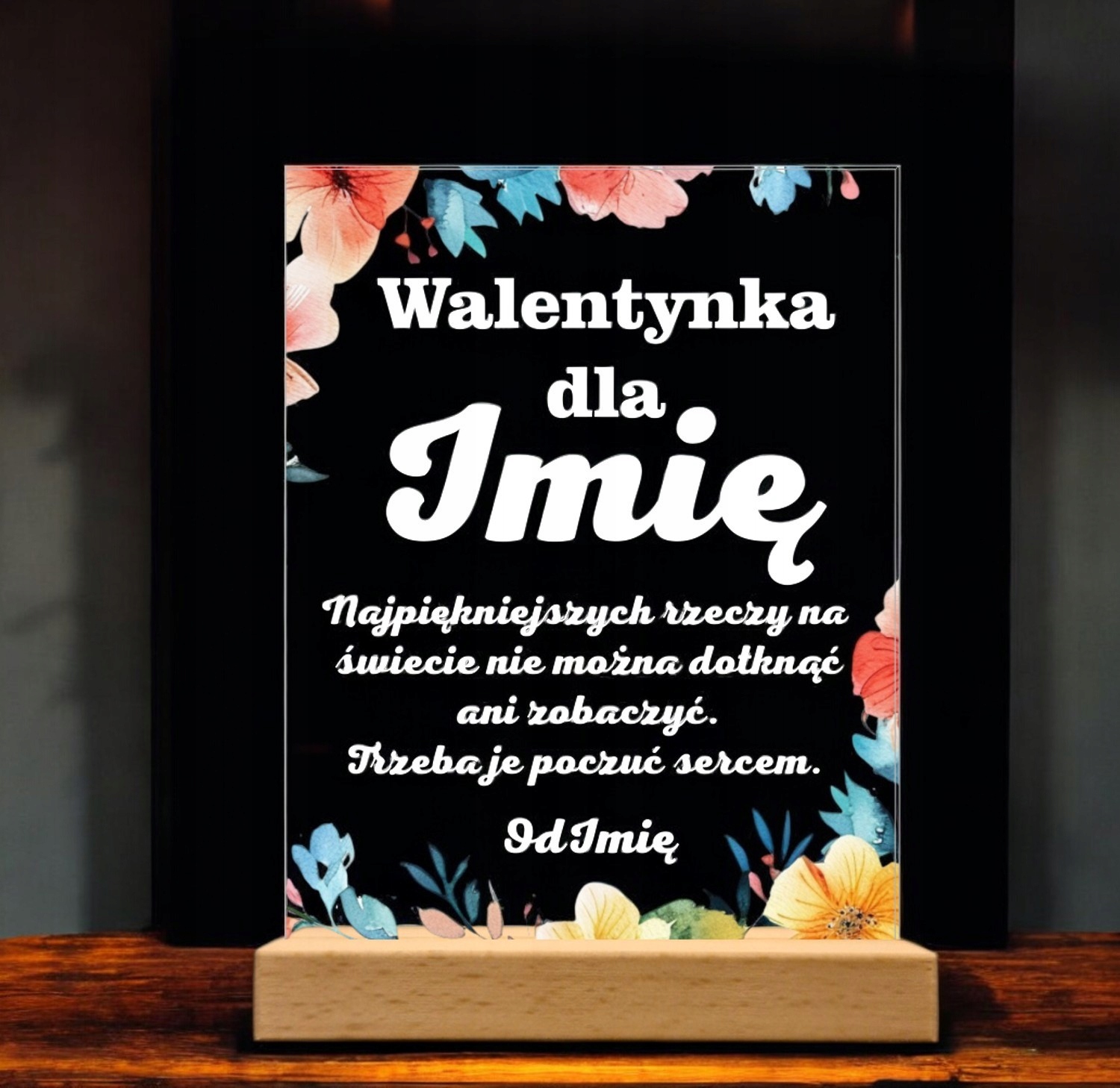 Akrylowa Statuetka na Walentynki Miłość Personalizowana na Prezent Kwiaty Akrylowa Statuetka na Walentynki Miłość Personalizowana na Prezent Kwiaty