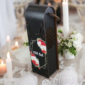 Skrzynka na Wino Alkohol na Urodziny Wesele Ślub na Prezent - 100 lat