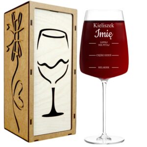 Kieliszek do Wina z Grawerem Kieliszek Terapeutyczny na Prezent 600ml