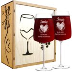 Kieliszki do Wina z Grawerem Twój Twoja na Zawsze dla Pary z Okazji Walentynek 600ml XXL z Imieniem