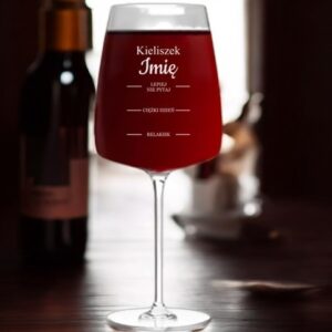 Kieliszek do Wina z Grawerem Kieliszek Terapeutyczny na Prezent 600ml