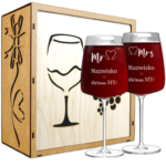 Kieliszki do Wina z Grawerem Od Teraz MY na Prezent dla Małżeństwa 600ml XXL z Imieniem