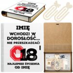 Pudełko na Pieniądze na 18 Osiemnastkę Drewniane Koperta Prezent Imię v.2
