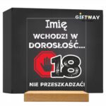 Akrylowa Statuetka z Okazji 18 Urodzin Osiemnastka Personalizowana Prezent