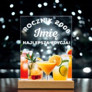 Akrylowa Statuetka z Okazji Urodzin Personalizowana Prezent