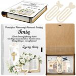 Pudełko na Pieniądze na Komunię Komunia Drewniane Koperta Prezent Imię v.1