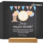 Akrylowa Statuetka z Okazji Pierwszych Urodzin Roczek Życzenia na Prezent