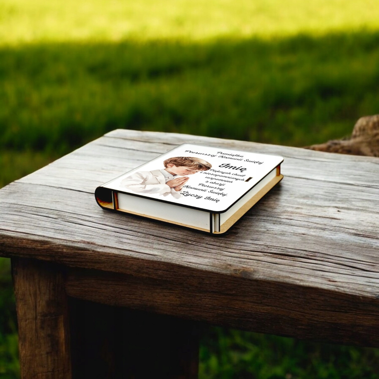 Pudełko na Pieniądze na Komunię Komunia Drewniane Koperta Prezent Imię v.3 Pudełko na Pieniądze na Komunię Komunia Drewniane Koperta Prezent Imię v.3