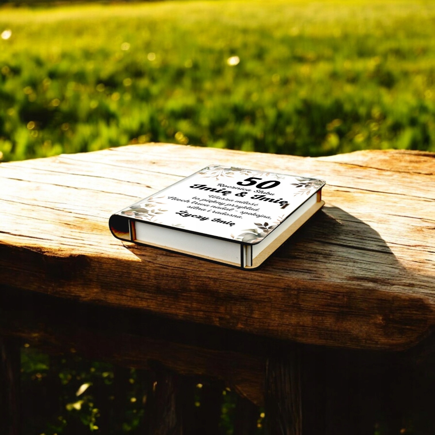 Pudełko na Pieniądze 50 Rocznica Ślubu Drewniane Koperta Prezent Imię v.1 Pudełko na Pieniądze 50 Rocznica Ślubu Drewniane Koperta Prezent Imię v.1