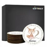 Drewniane Tabliczki Miesiące do Zdjęć Dziecka Pierwszy Rok Zwierzaki Nadruk