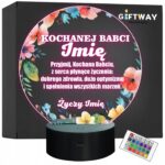 Lampka Nocna LED Statuetka Dla Kochanej Babci na Prezent Personalizowana