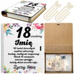 Pudełko na Pieniądze na 18 Osiemnastkę Drewniane Koperta Prezent Imię v.1