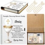 Pudełko na Pieniądze na Komunię Komunia Drewniane Koperta Prezent Imię v.2