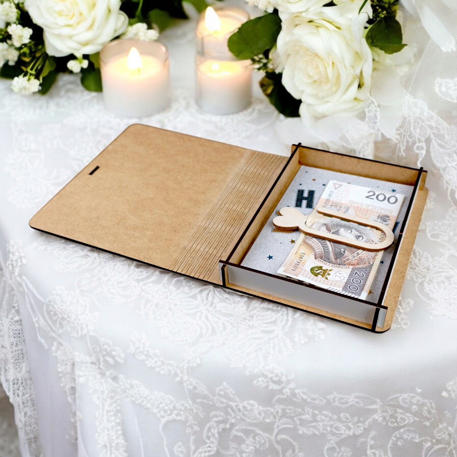 Drewniana Koperta na Pieniądze Pudełko na Urodziny Pamiątka z Imieniem Drewniana Koperta na Pieniądze Pudełko na Urodziny Pamiątka z Imieniem