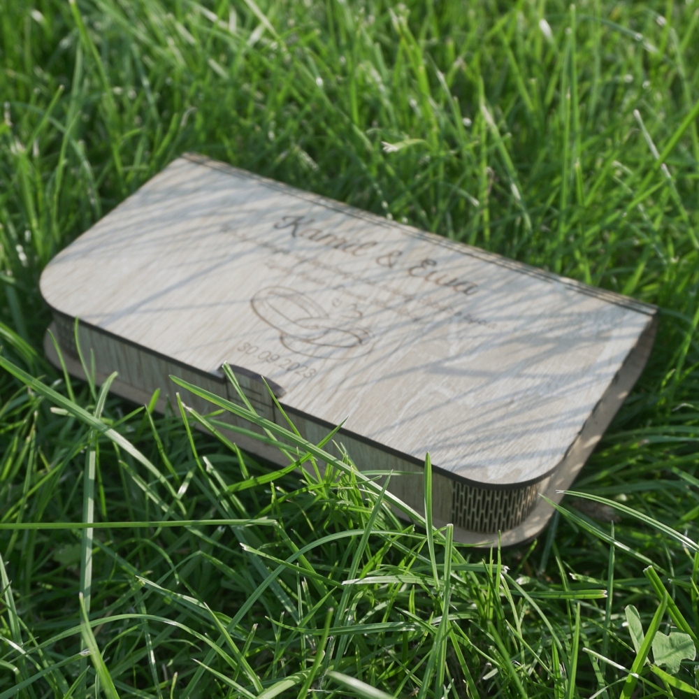 Skrzynka na Wino Ślub z Grawerem Dla Pary Młodej + Pudełko na Pieniądze Skrzynka na Wino Ślub z Grawerem Dla Pary Młodej + Pudełko na Pieniądze