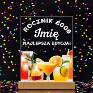 Akrylowa Statuetka z Okazji Urodzin Personalizowana Prezent