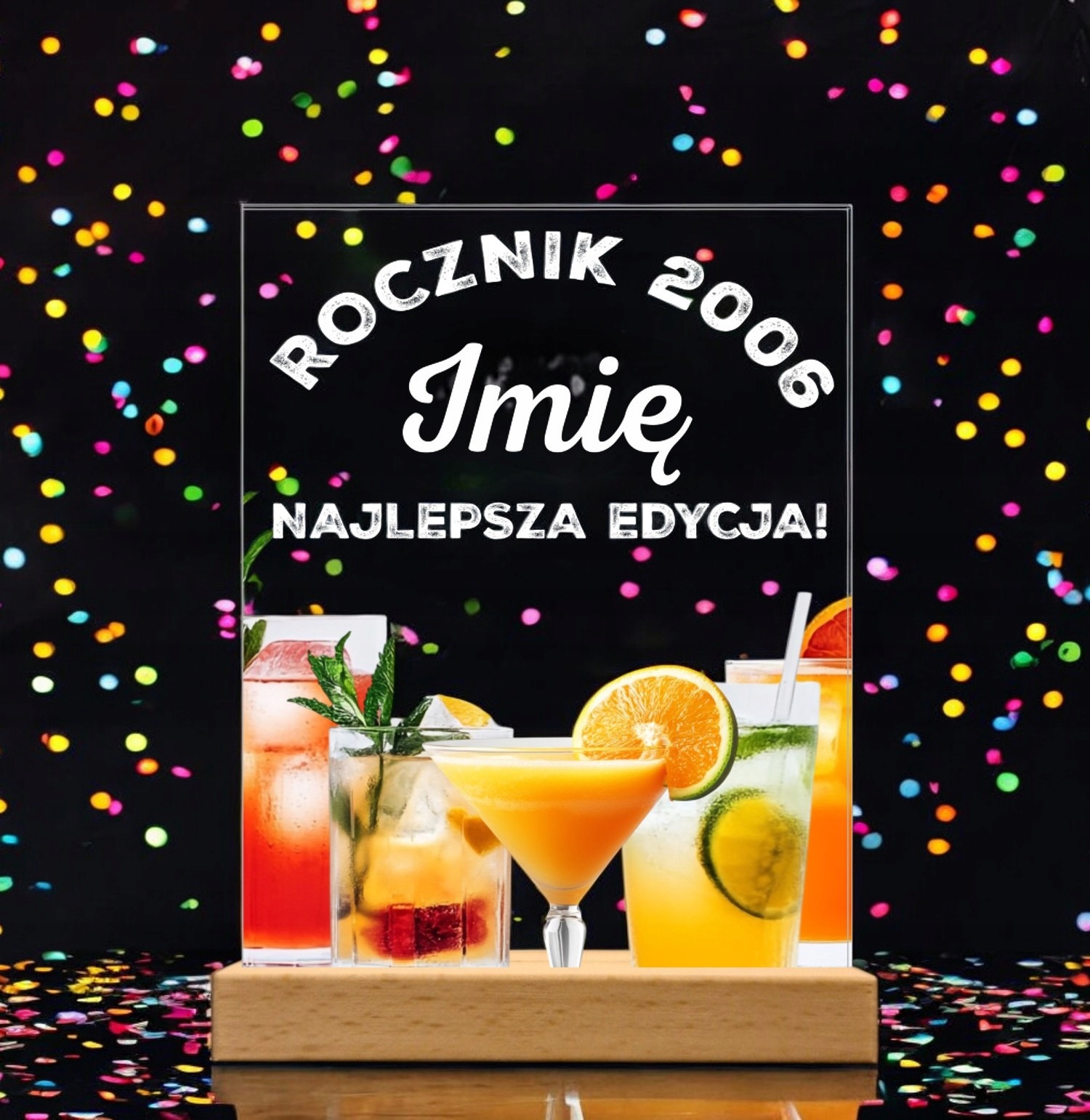 Akrylowa Statuetka z Okazji Urodzin Personalizowana Prezent Akrylowa Statuetka z Okazji Urodzin Personalizowana Prezent