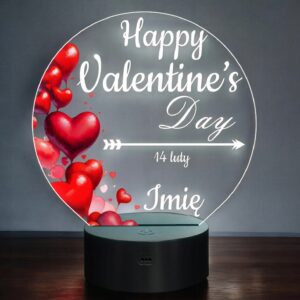 Lampka Nocna LED Statuetka na Walentynki Miłość Związek na Prezent Grawer