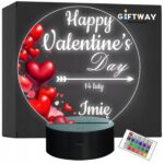 Lampka Nocna LED Statuetka na Walentynki Miłość Związek na Prezent Grawer