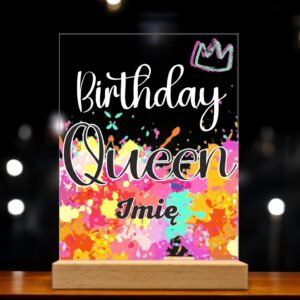 Akrylowa Statuetka z Okazji Urodzin Królowa Pamiątka Prezent