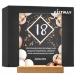 Akrylowa Statuetka z Okazji 18 Urodzin Osiemnastka Personalizowana Prezent