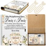 Pudełko na Pieniądze na Ślub Ślubne Drewniane Koperta Prezent Imię v.3