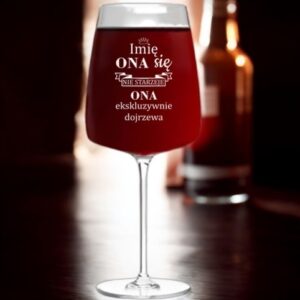Kieliszek do Wina z Grawerem Ekskluzywnie Dojrzewa na Prezent 600ml