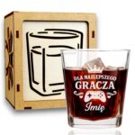 1 szklanka z grawerem dla gamera z sercami i korona 1 sdwa0539