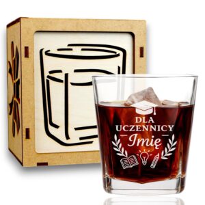 1 szklanka z grawerem dla uczennicy z laurem 1 sdwa0490