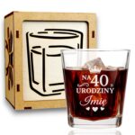 1 szklanka z grawerem na 40 urodziny z sercami i korona 1 sdwa0045